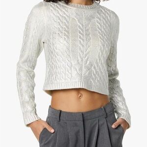 The Drop Sofia Sweater in Silver Foil